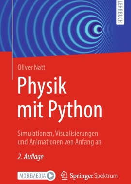 Cover von Physik mit Python Simulationen, Visualisierungen und Animationen von Anfang an